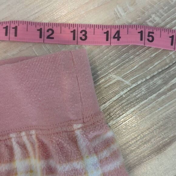 Aeropostale sweatpants women's large fleece style pink white drawstring soft - Picture 2 of 8